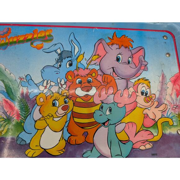 Vintage Wuzzles metal foldable tray 1985 Hasbro Made in USA 80s Disney - Picture 4 of 11